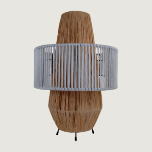 mixali korthoni raffia straw lamp